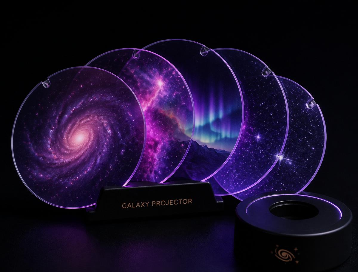 Collection of galaxy projection discs for the Fadel projector